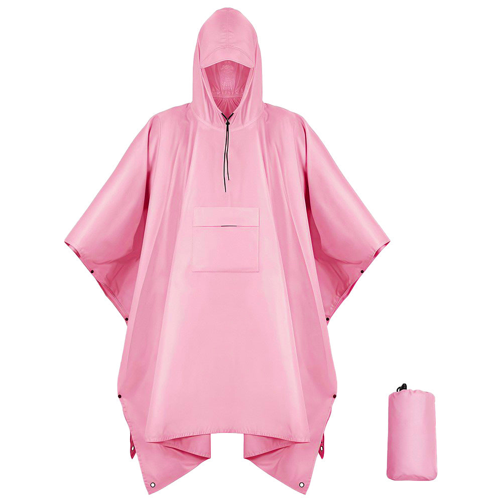 斗篷雨衣天幕多功能三合一地席背包登山戶外迷彩戰術連帽斗篷雨披