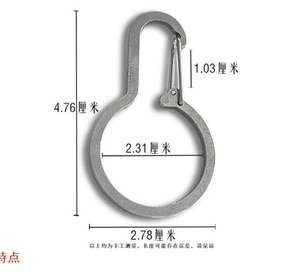 小號不鏽鋼帶鎖8字快掛防盜旅行包鑰匙S扣