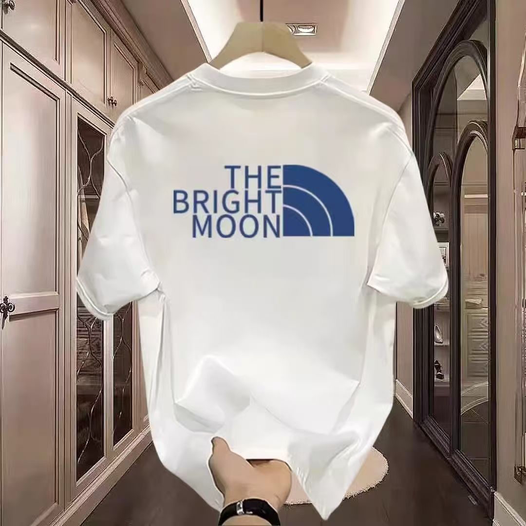 全新短袖t卹男夏季韓版潮流簡約半袖上衣港風寬鬆休閒潮牌體卹衫