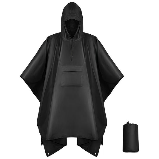 斗篷雨衣天幕多功能三合一地席背包登山戶外迷彩戰術連帽斗篷雨披