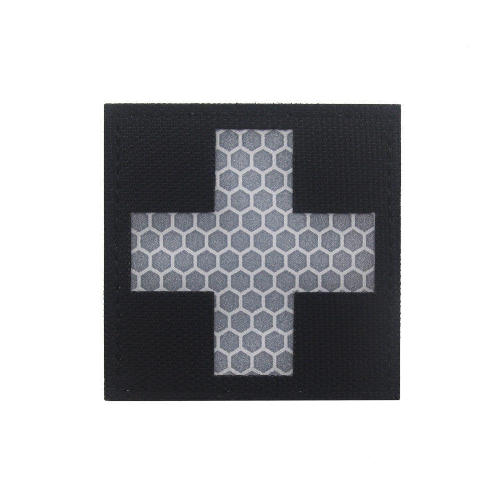 國際救援醫療急救紅十字章救援蛇刺繡PVC臂章魔術貼士氣章徽章