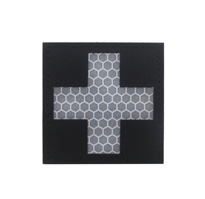 國際救援醫療急救紅十字章救援蛇刺繡PVC臂章魔術貼士氣章徽章