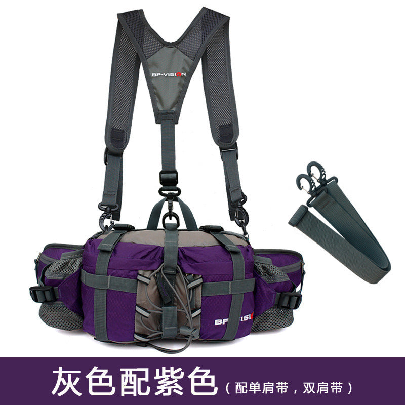 均碼戶外運動健行騎乘登山裝備多功能腰包背包水壺包