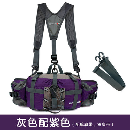 均碼戶外運動健行騎乘登山裝備多功能腰包背包水壺包