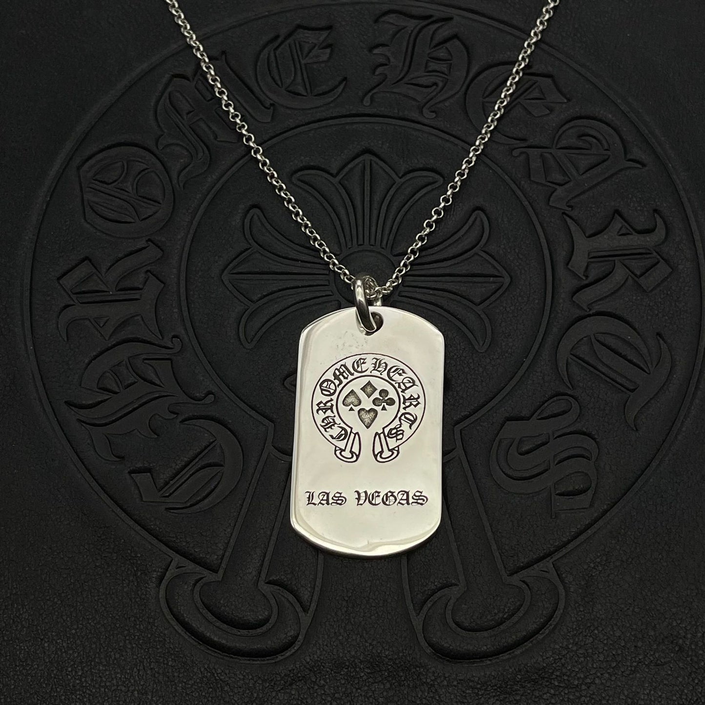 潮款泰銀復古大號軍牌吊牌項鍊合集高級感秋冬毛衣鏈十字架配飾