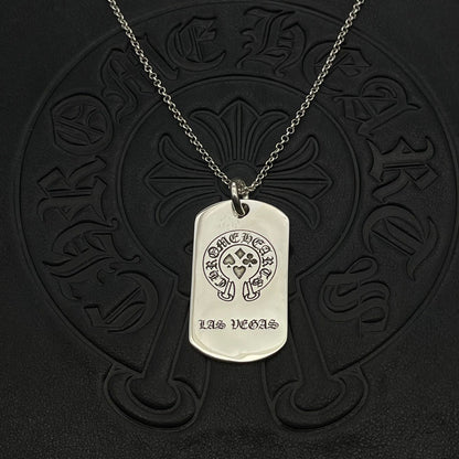 潮款泰銀復古大號軍牌吊牌項鍊合集高級感秋冬毛衣鏈十字架配飾