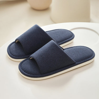 日式木地板四季無印棉麻亞麻布室內家居拖鞋