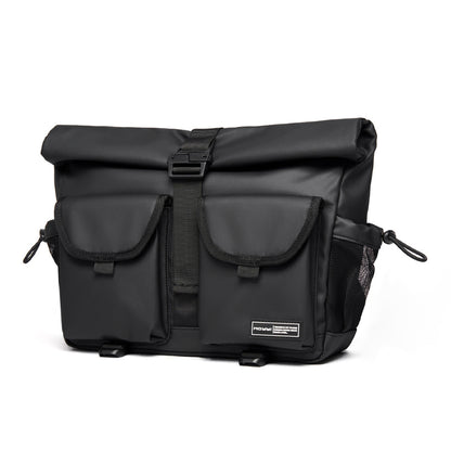 潮牌百搭大容量斜挎包男士機能騎行單肩包郵差包休閒包背包男