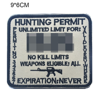 三叉戟蛙刺繡臂章網紅個性配飾戶外魔術貼徽章包貼章