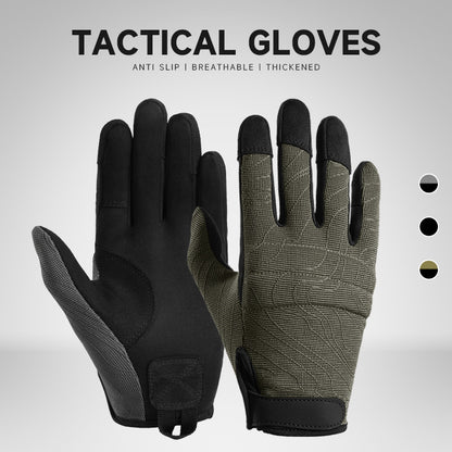 戰術射擊手套戶外防滑騎乘透氣薄款靈敏可觸控螢幕等高線騎乘運動手套