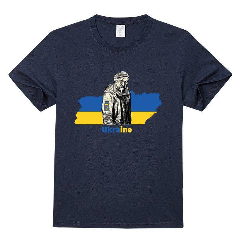 烏克蘭英雄老兵T卹短袖圓領純棉上衣