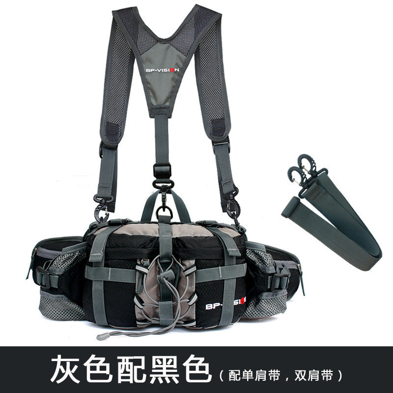 均碼戶外運動健行騎乘登山裝備多功能腰包背包水壺包