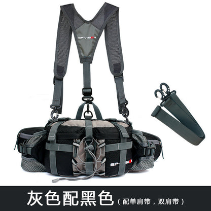 均碼戶外運動健行騎乘登山裝備多功能腰包背包水壺包