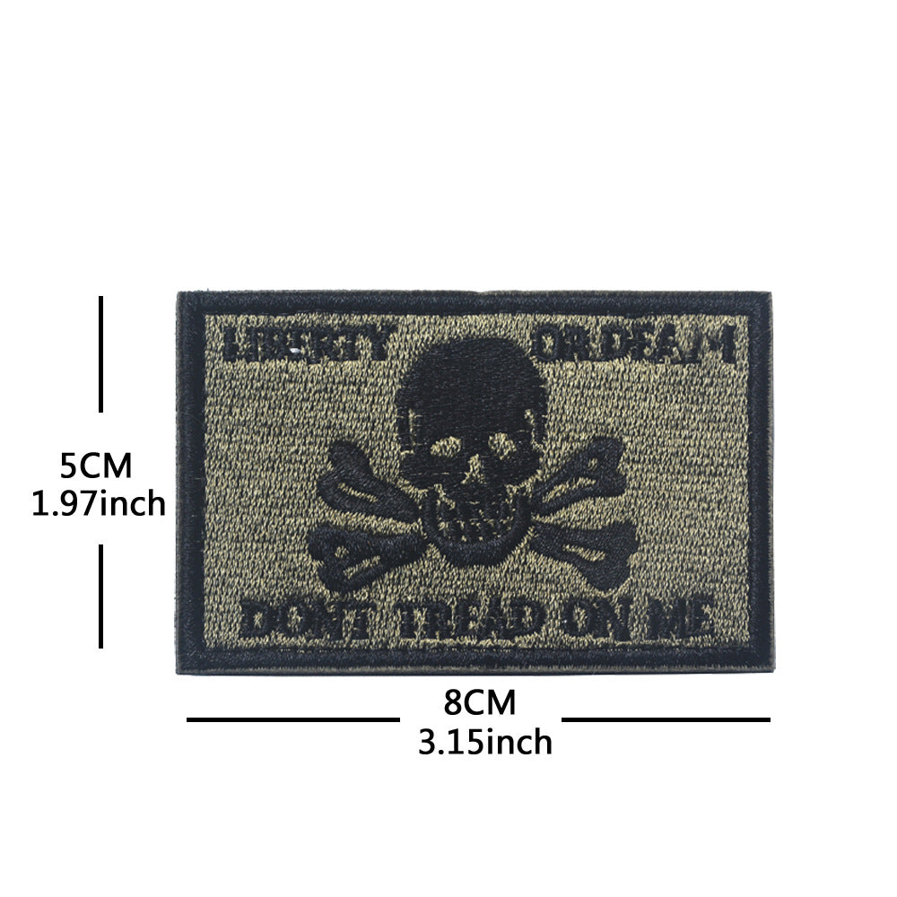 三叉戟蛙刺繡臂章網紅個性配飾戶外魔術貼徽章包貼章