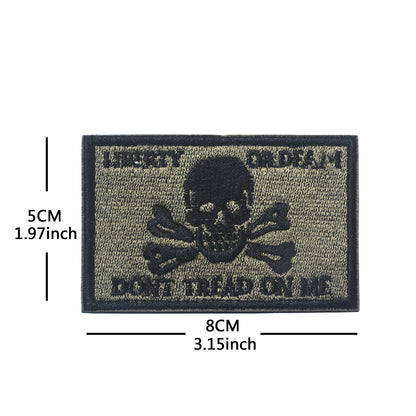 三叉戟蛙刺繡臂章網紅個性配飾戶外魔術貼徽章包貼章