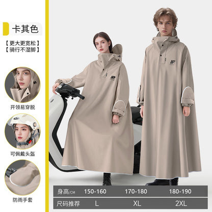 電動車雨衣加厚加長加大成人機車電瓶車雨披防爆雨可戴頭盔雨具