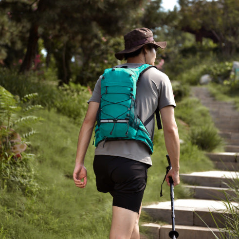 戶外運動登山騎乘健行防水多功能雙肩背包