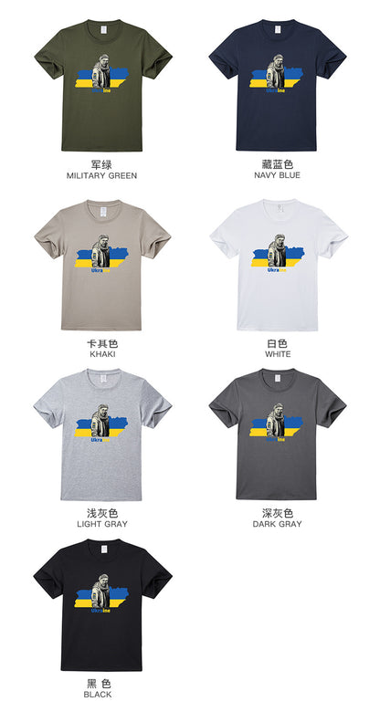烏克蘭英雄老兵T卹短袖圓領純棉上衣