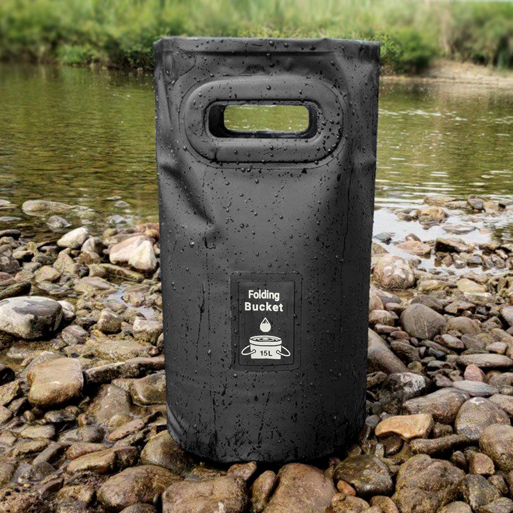 戶外便捷式折疊水桶露營野餐釣魚桶旅行水桶打水桶多功能
