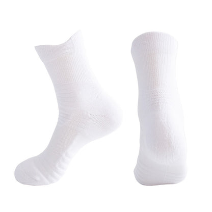 運動襪加厚中筒毛巾底減震防摩擦籃球襪戶外訓練網眼吸汗防臭襪子