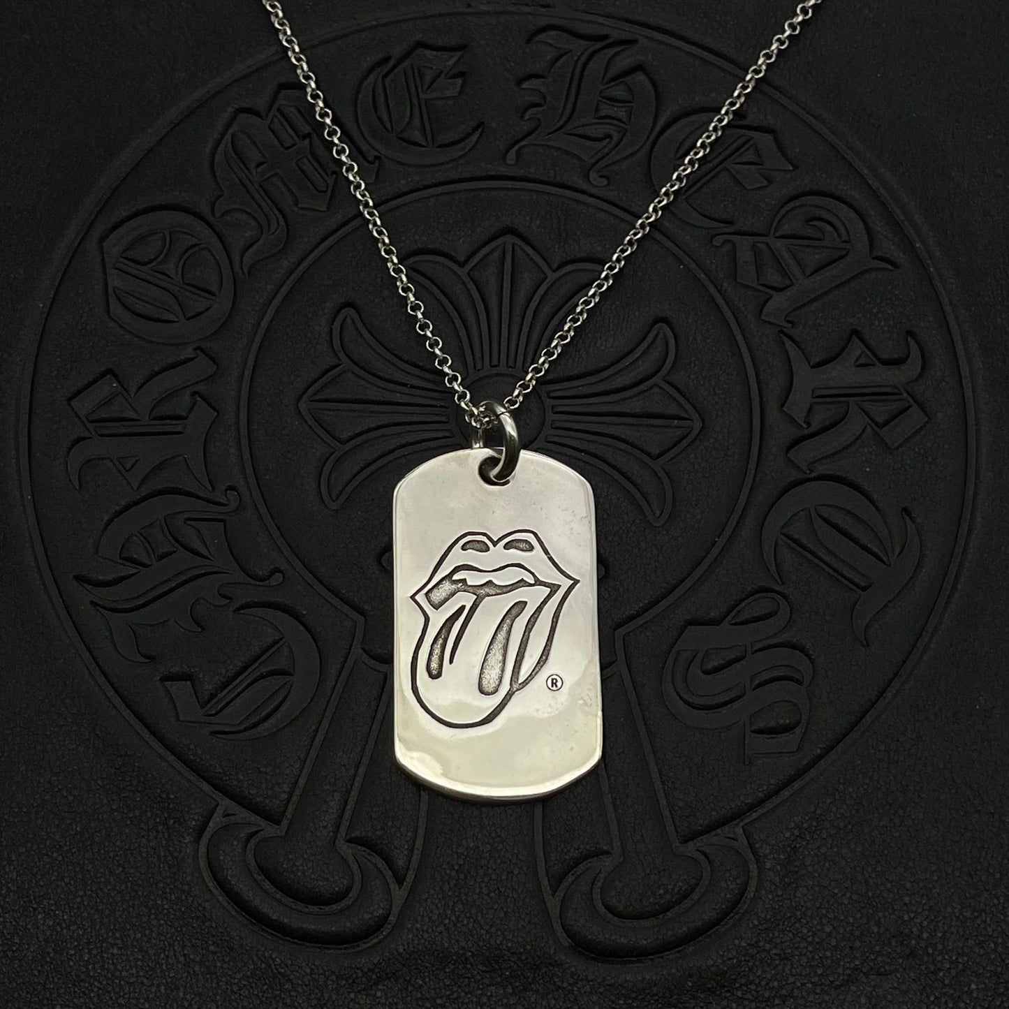 潮款泰銀復古大號軍牌吊牌項鍊合集高級感秋冬毛衣鏈十字架配飾