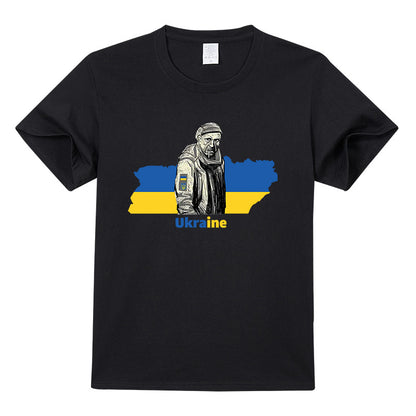 烏克蘭英雄老兵T卹短袖圓領純棉上衣