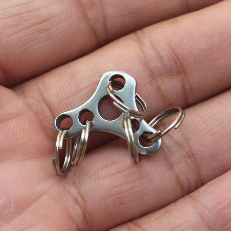 小號不鏽鋼帶鎖8字快掛防盜旅行包鑰匙S扣