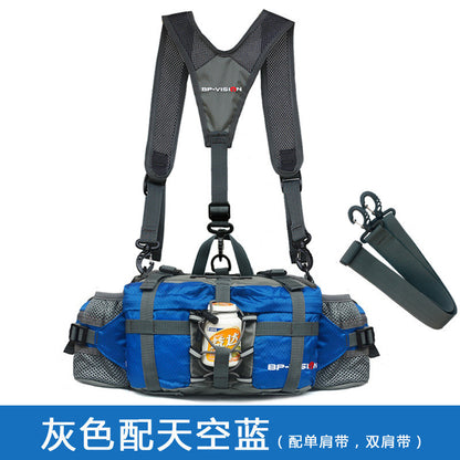 均碼戶外運動健行騎乘登山裝備多功能腰包背包水壺包