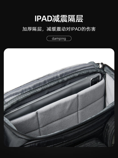單反相機包斜挎包男士攝影包潮牌單肩包大容量休閒郵差包男斜背包