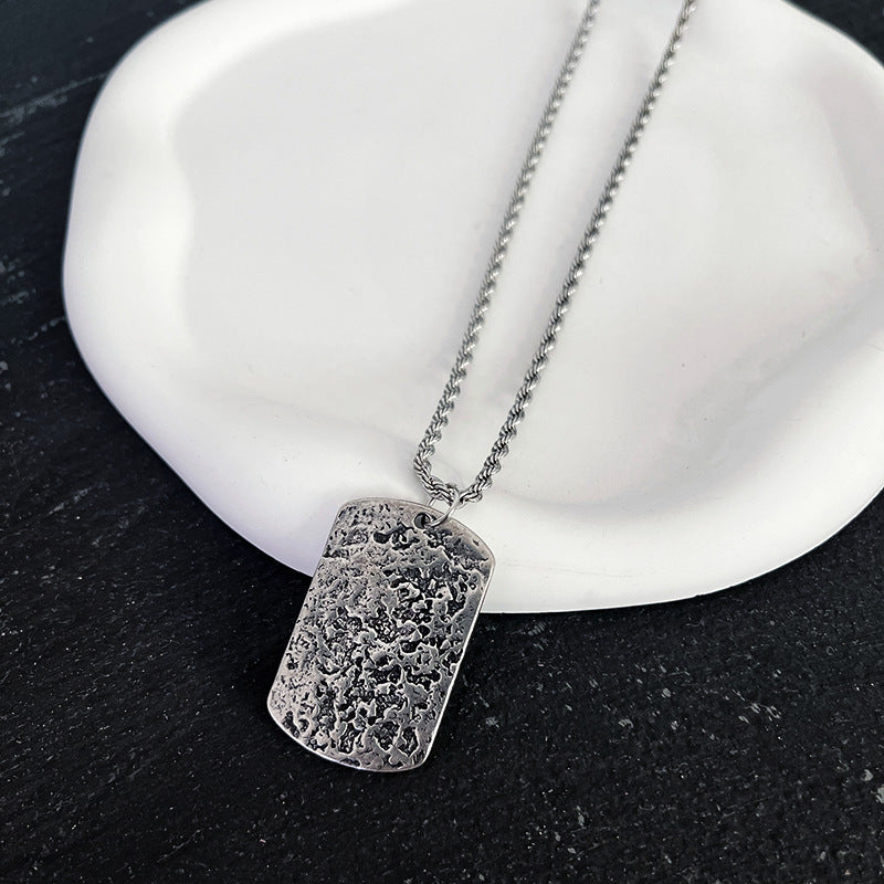 復古守護吊墜男潮軍牌輕奢小眾潮牌男項鍊個性潮流百搭項墜男