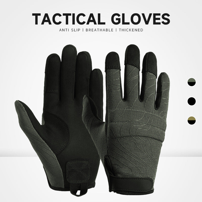 戰術射擊手套戶外防滑騎乘透氣薄款靈敏可觸控螢幕等高線騎乘運動手套