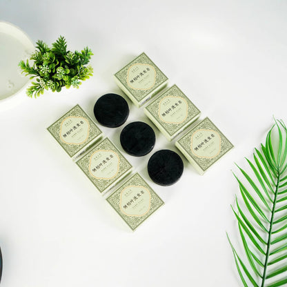 側柏葉洗髮皂60克圓形溫和植物精油草本護髮養發專用手工香皂