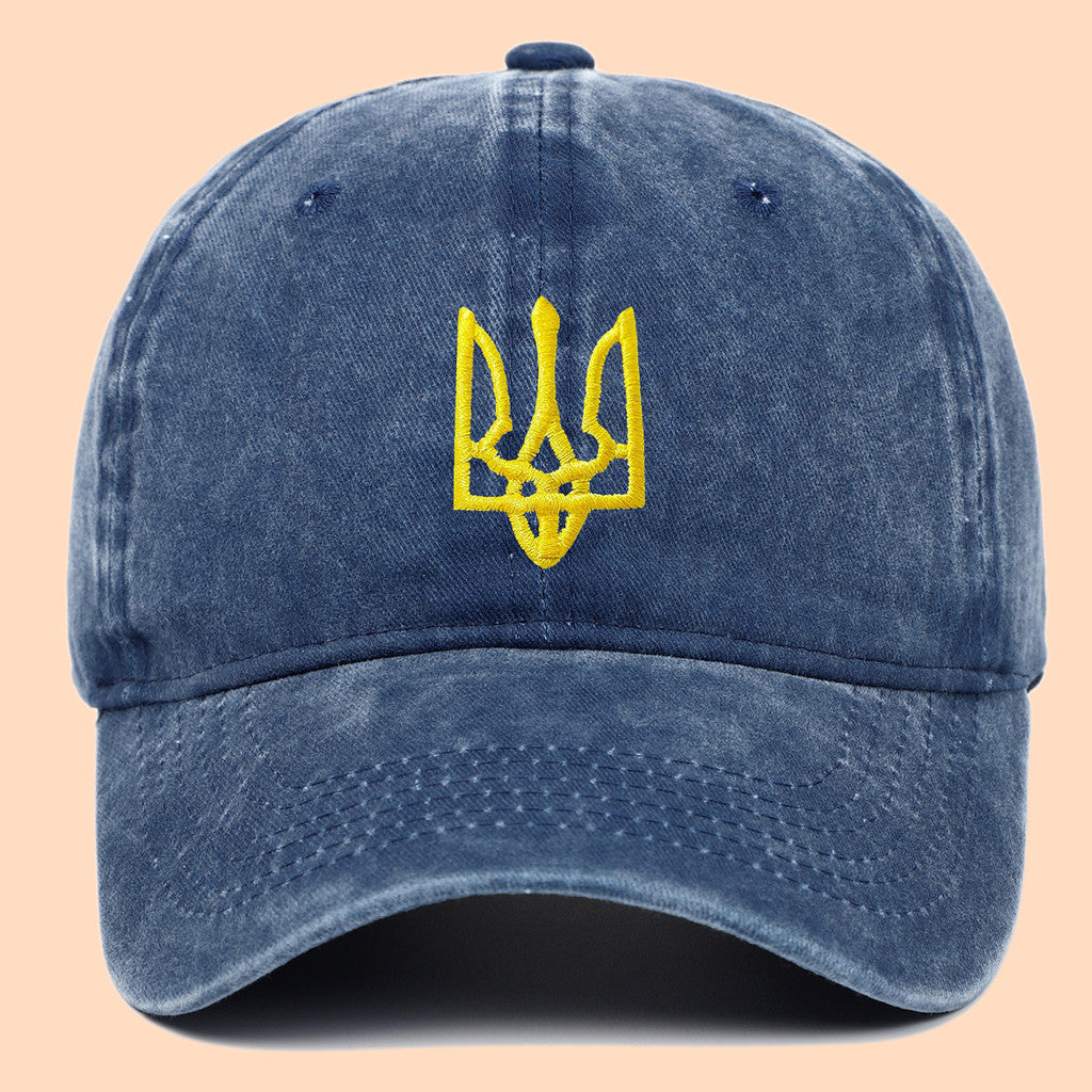 烏克蘭徽章可調節戶外運動旅行防曬棒球帽