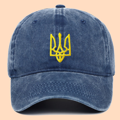烏克蘭徽章可調節戶外運動旅行防曬棒球帽