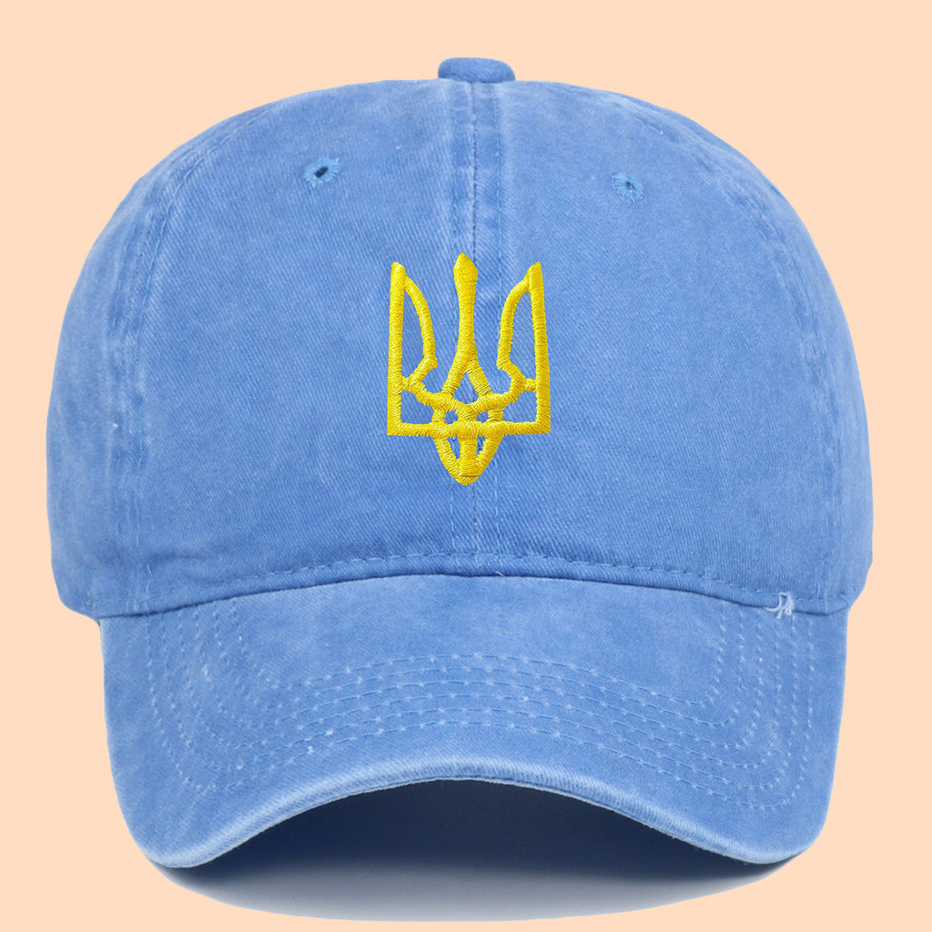 烏克蘭徽章可調節戶外運動旅行防曬棒球帽
